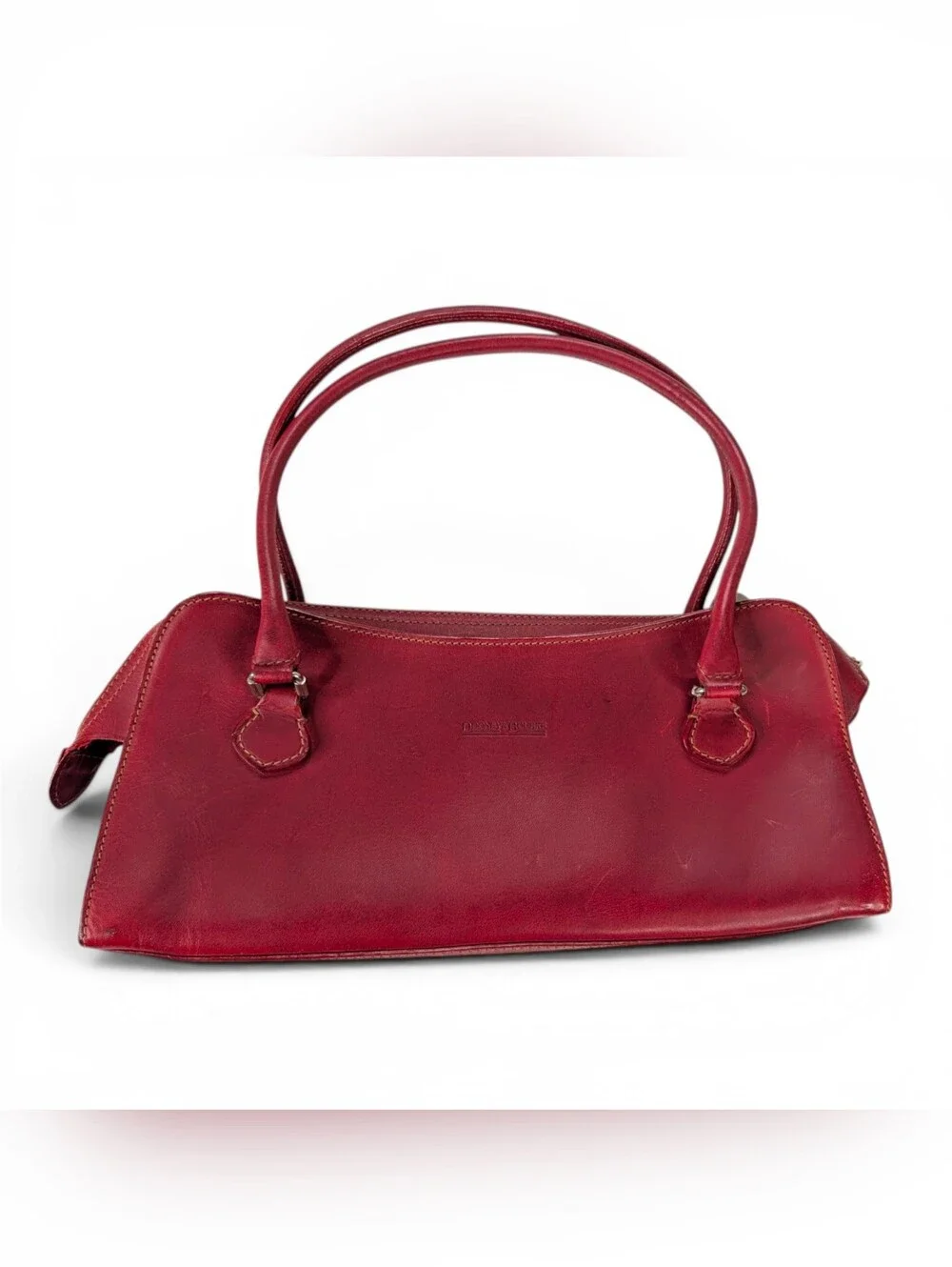 Dooney & Bourke Red Leather Purse Satchel Shoulder Bag Vintage Italy Italian Y2K - Picture 4 of 10
